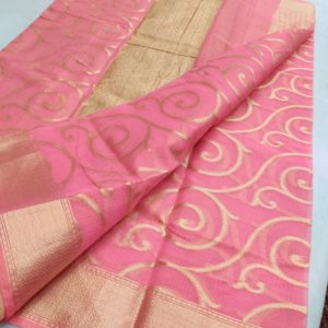 kota doria saree zari weaving heavy blouse