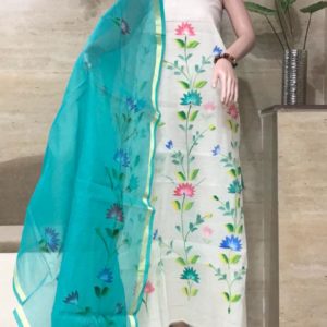 Kota Doria Dress Material,Buy Kota Doria Saree Online, KotaDoria, Silk SareesKota Doria Dress Material Brush Paint